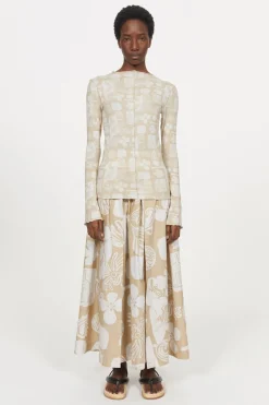 New Rodebjer Columbina Sketchbook Jersey Top