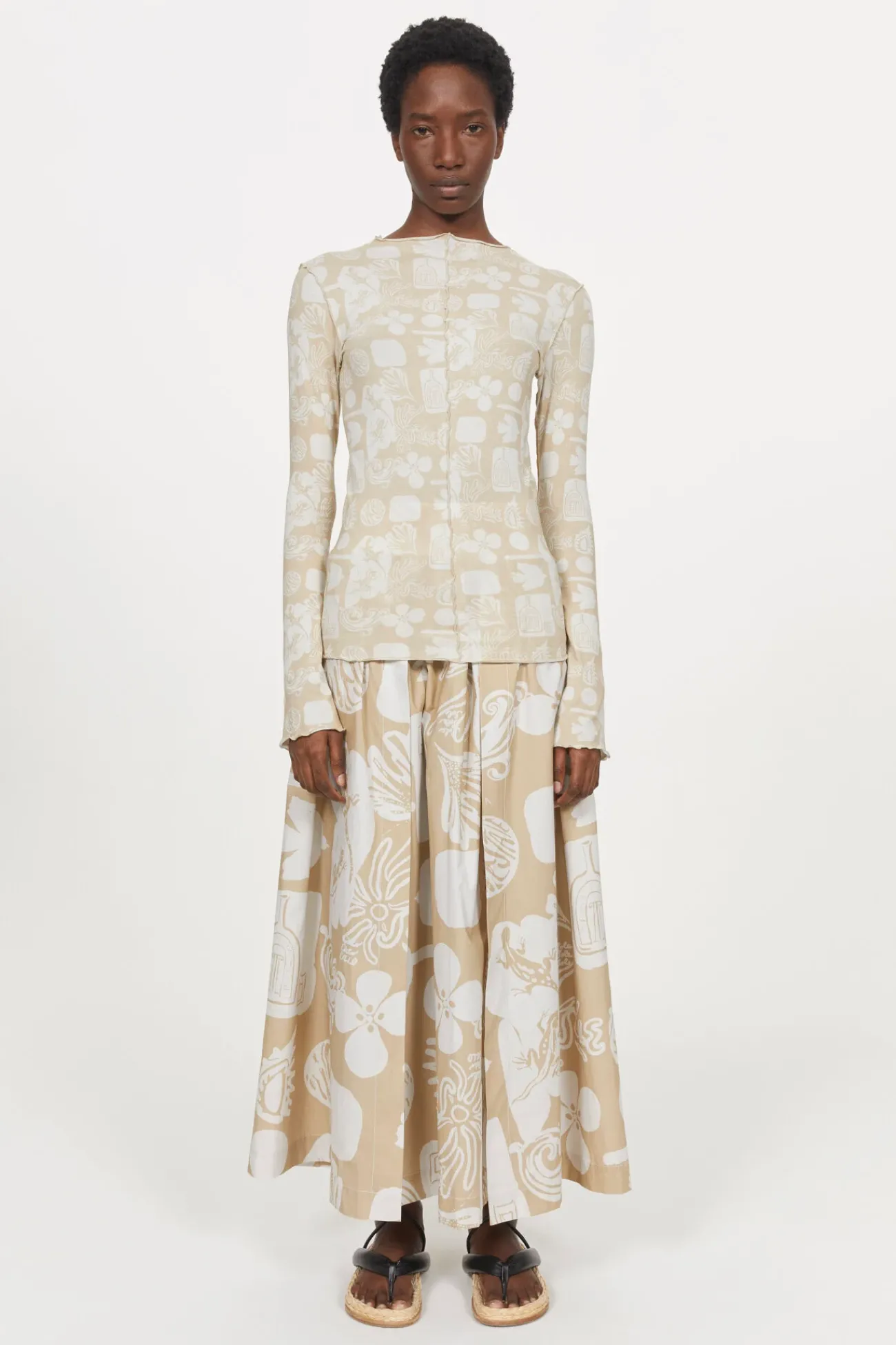 New Rodebjer Columbina Sketchbook Jersey Top