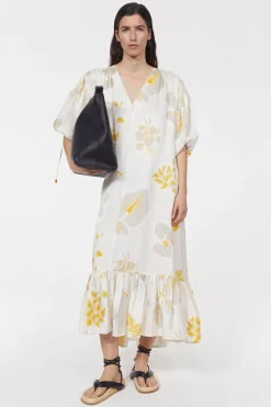 Sale Rodebjer Dakota Leaf Hammered Dress