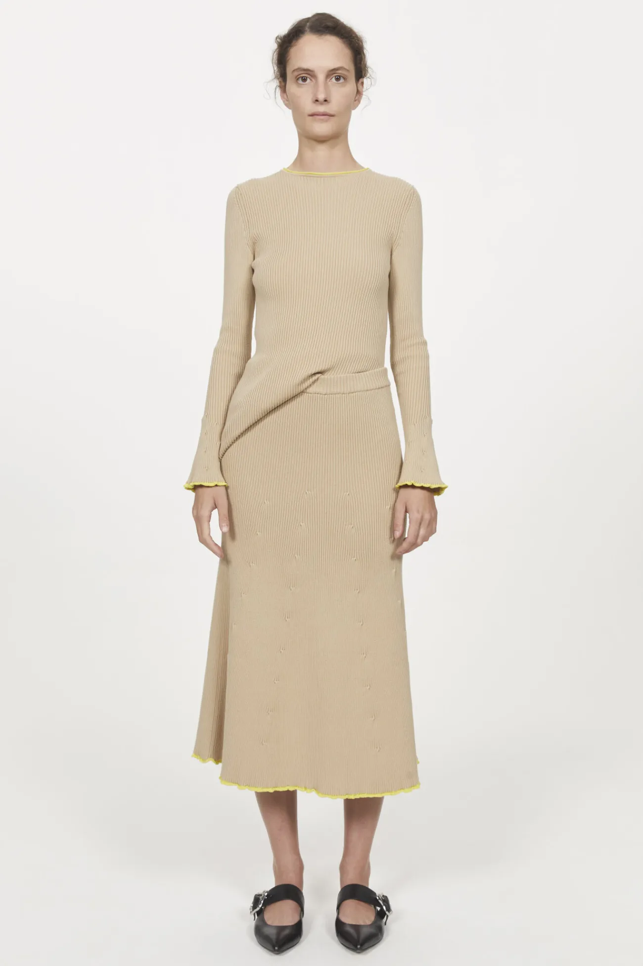 Online Rodebjer Fly Rib Knitted Skirt